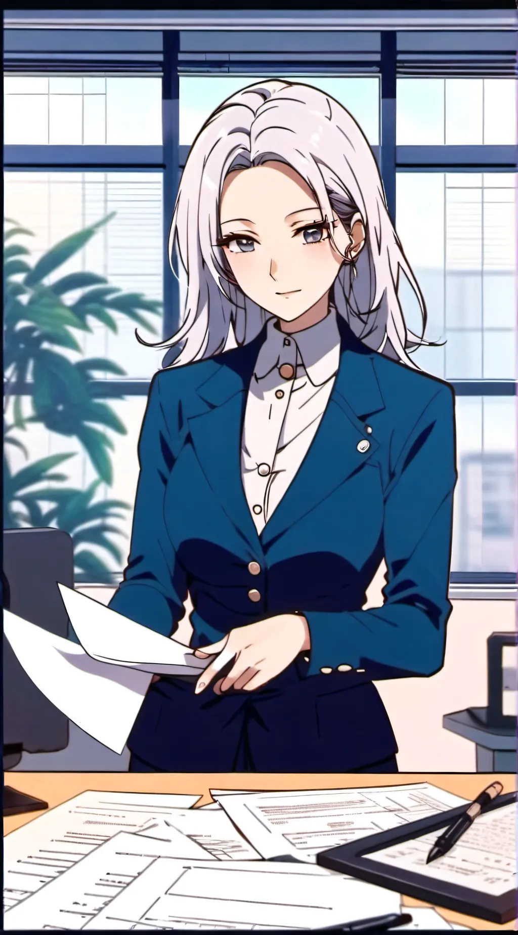 ai character: Miss Shira  background