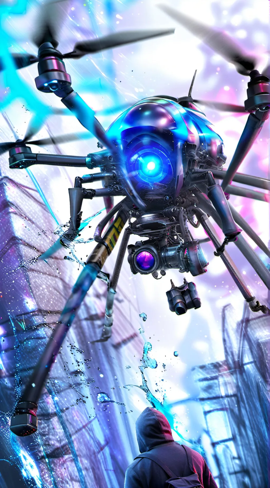 ai character: giltch drones 3 background