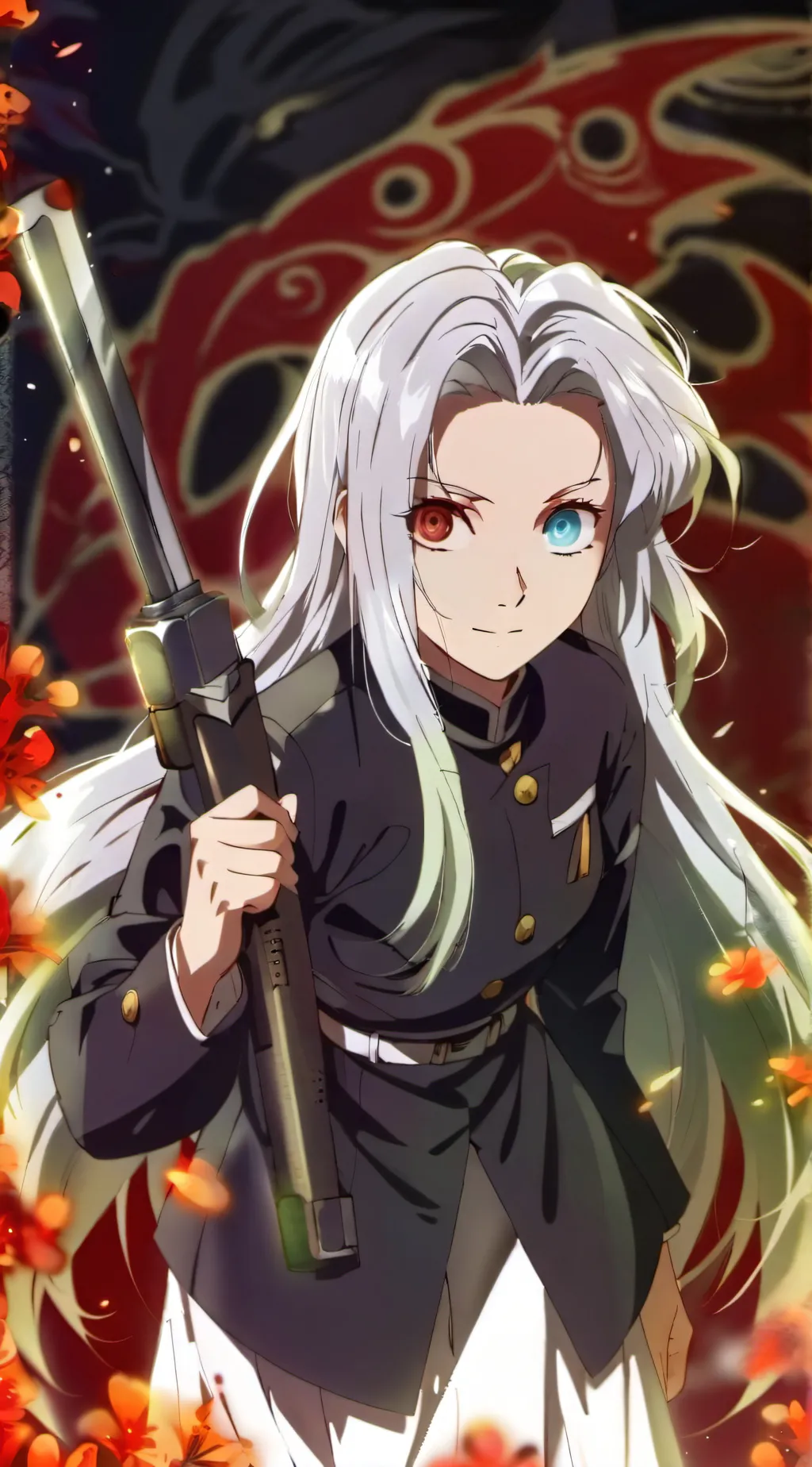 ai character: half demon hashira background