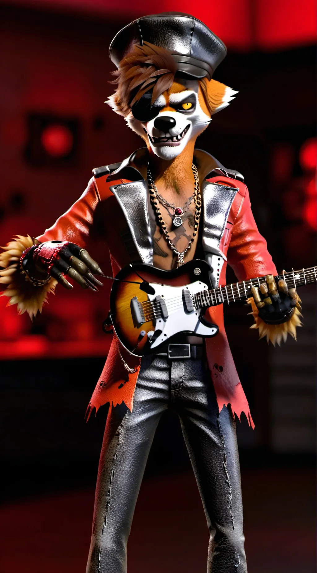 ai character: glamrock foxy background