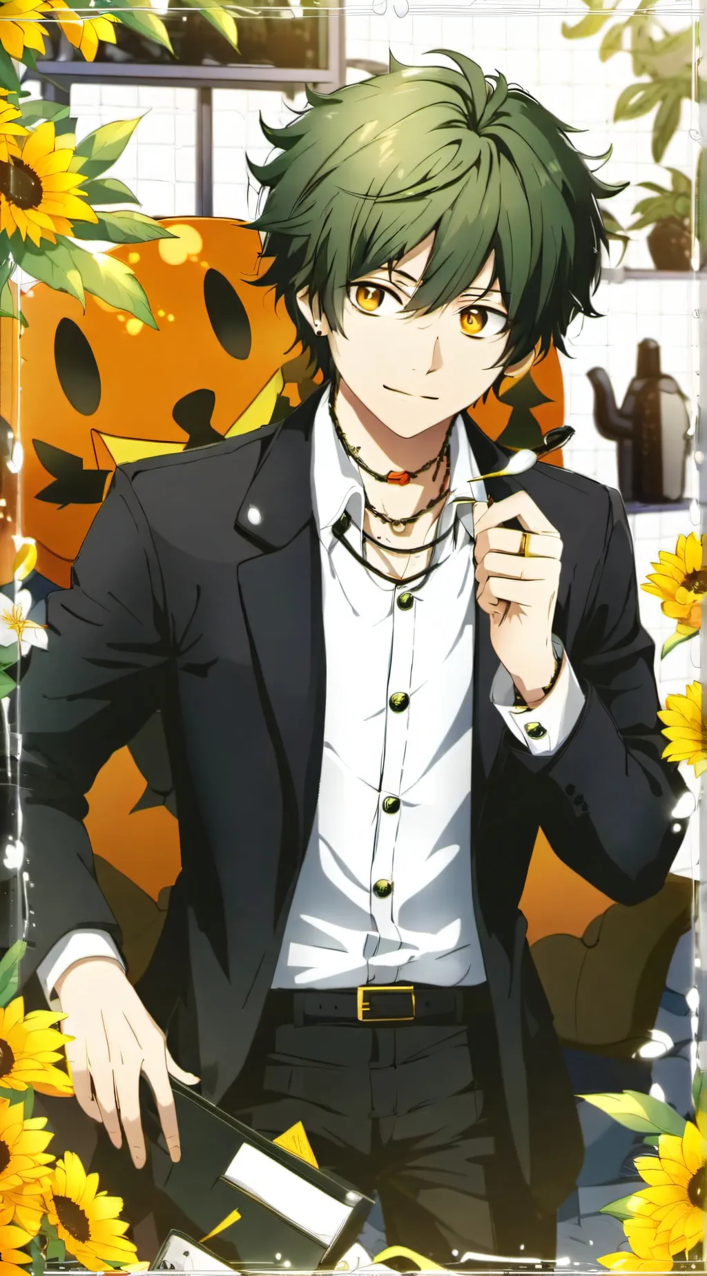 ai character: Deku  background