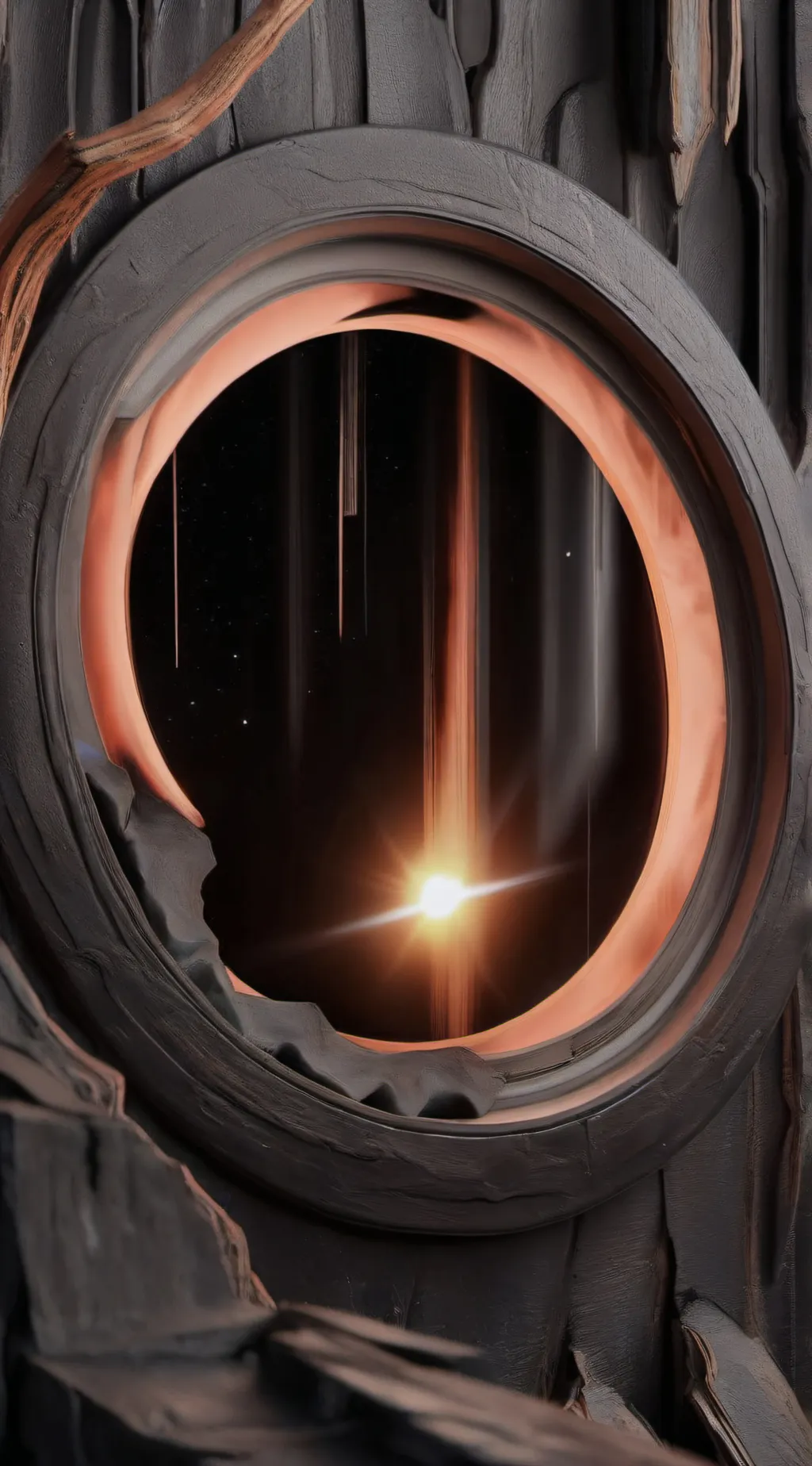 ai character: black hole background