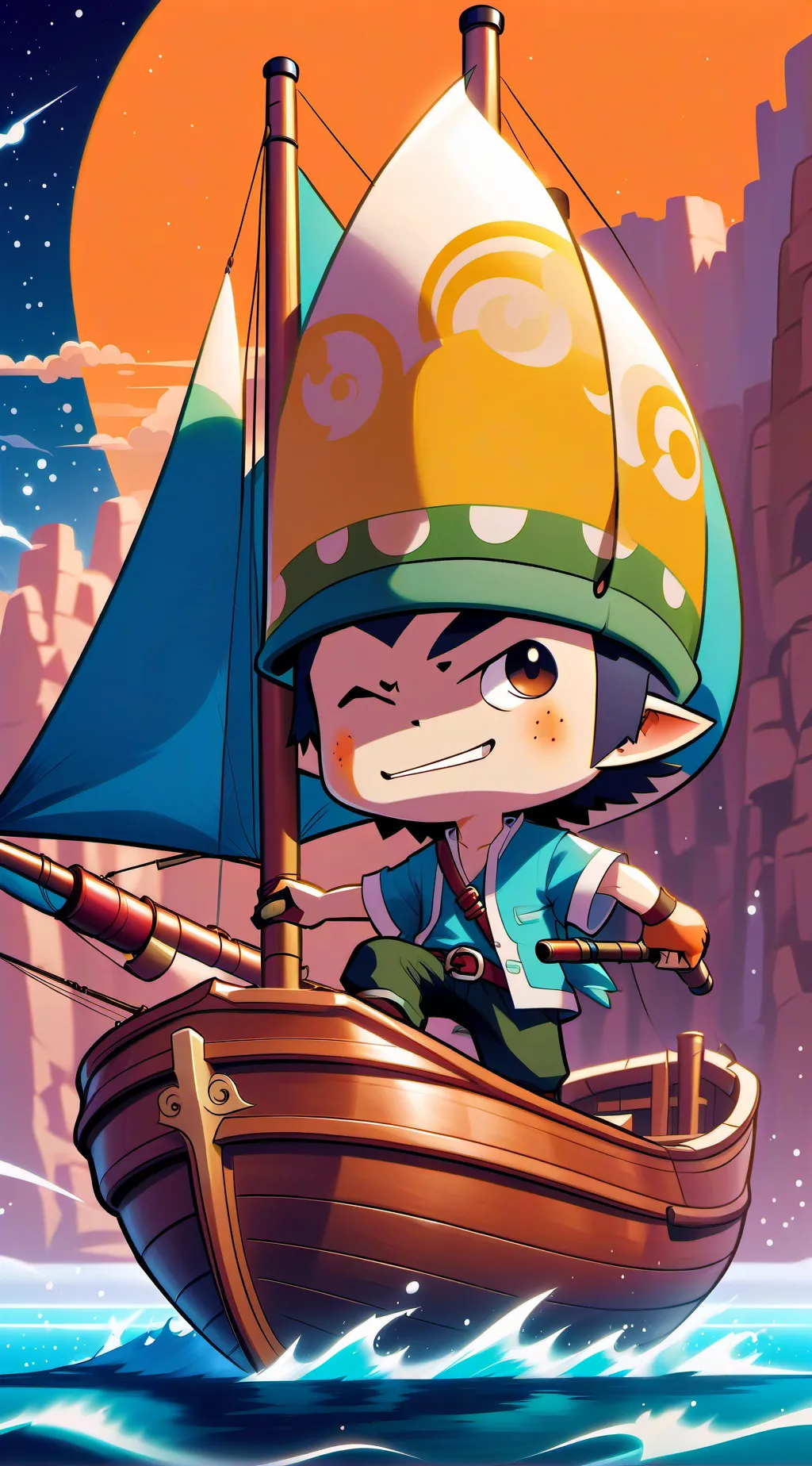 ai character: my dreams boat background