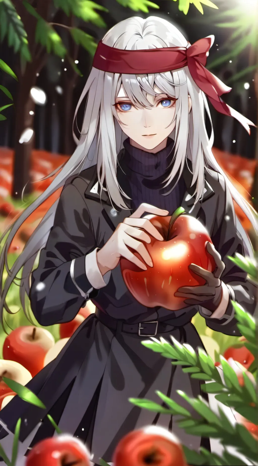 ai character: Say apple🍎 background