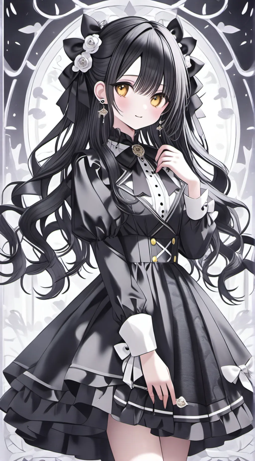 ai character: Violet background