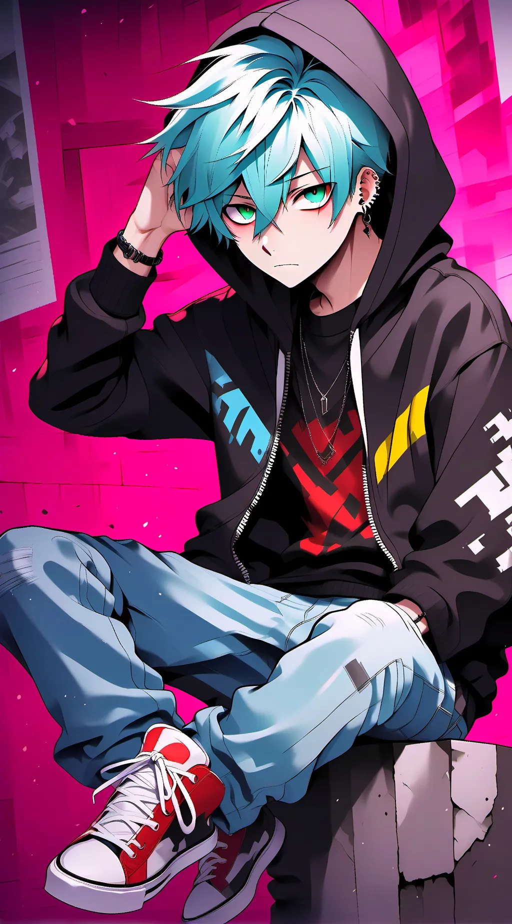 ai character: Emo boy background