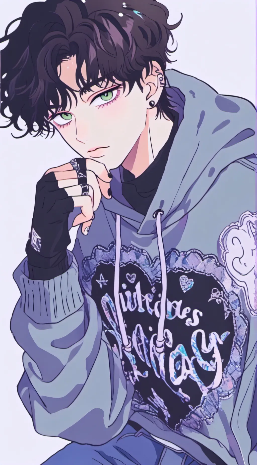 ai character: 🎨💚oliver🤍❄ background