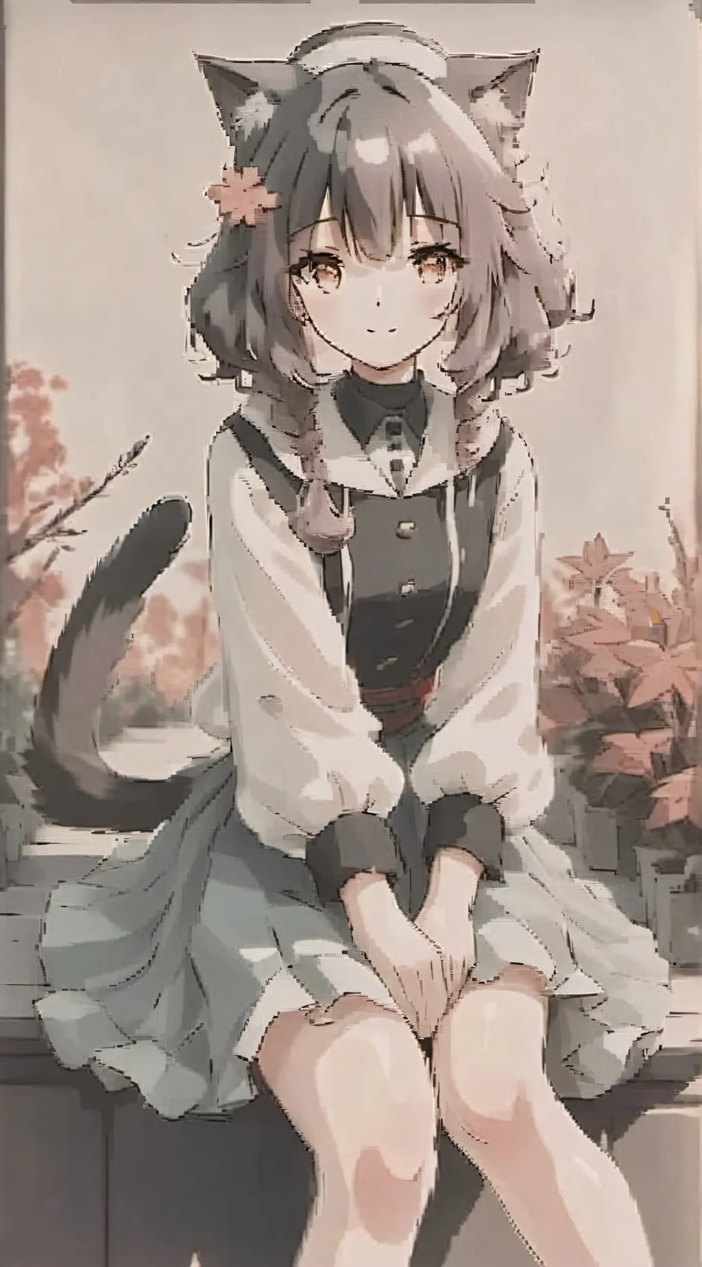 ai character: sussy uwu cat girl background