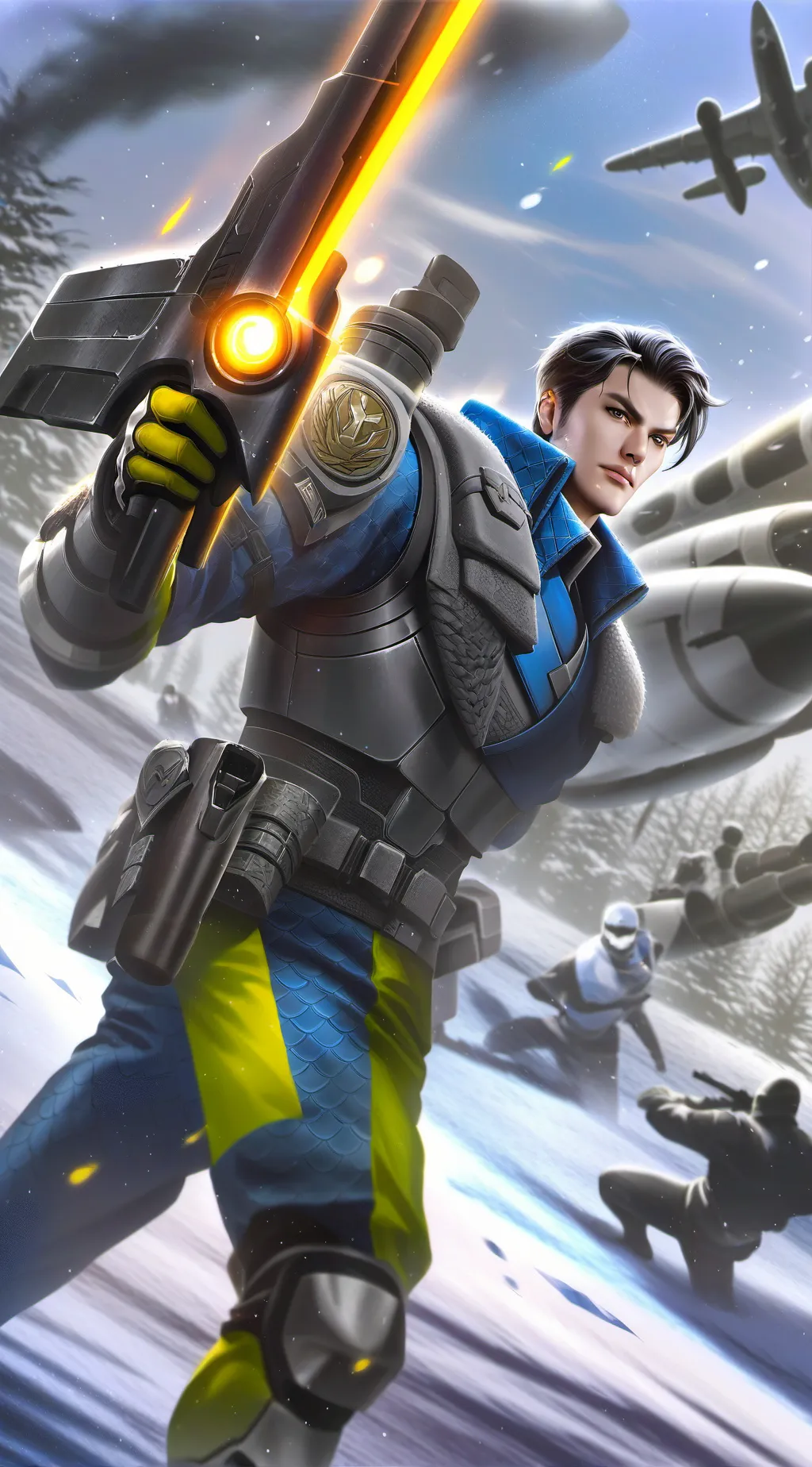 ai character: silber background