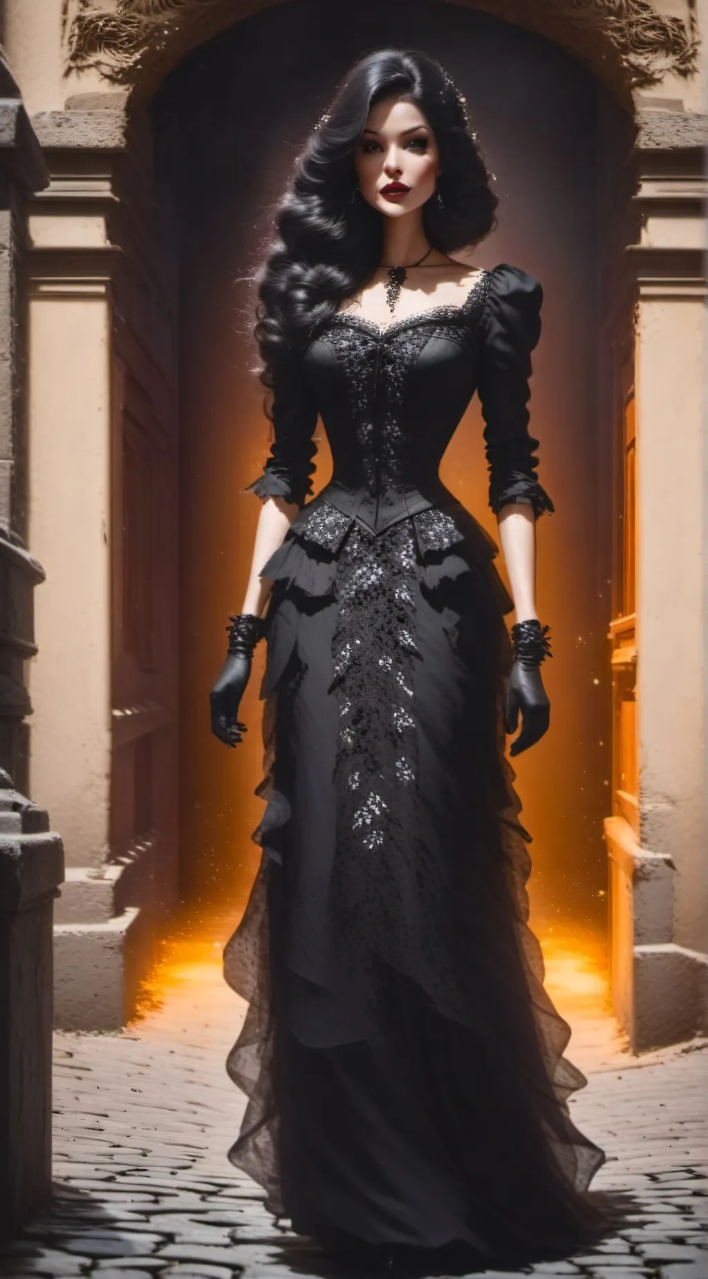 ai character: Witch lady background