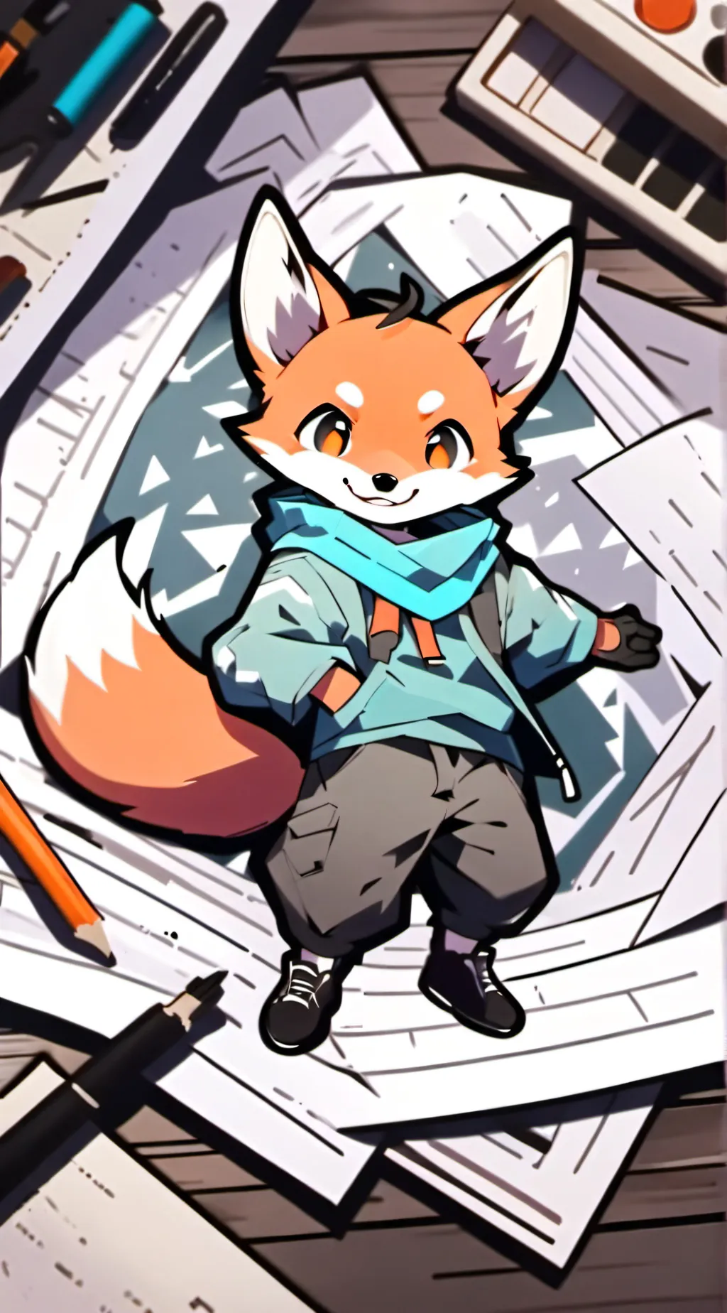 ai character: black x jevin x oc background