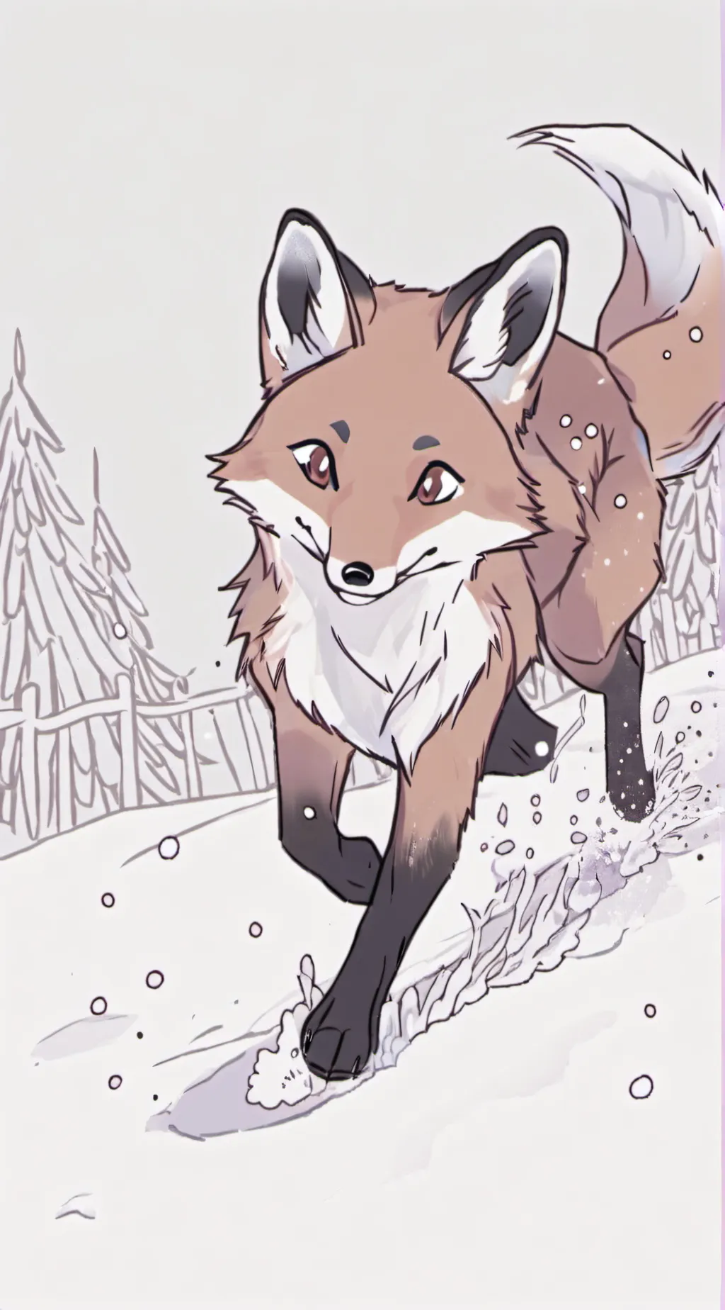 ai character: (female) fox background