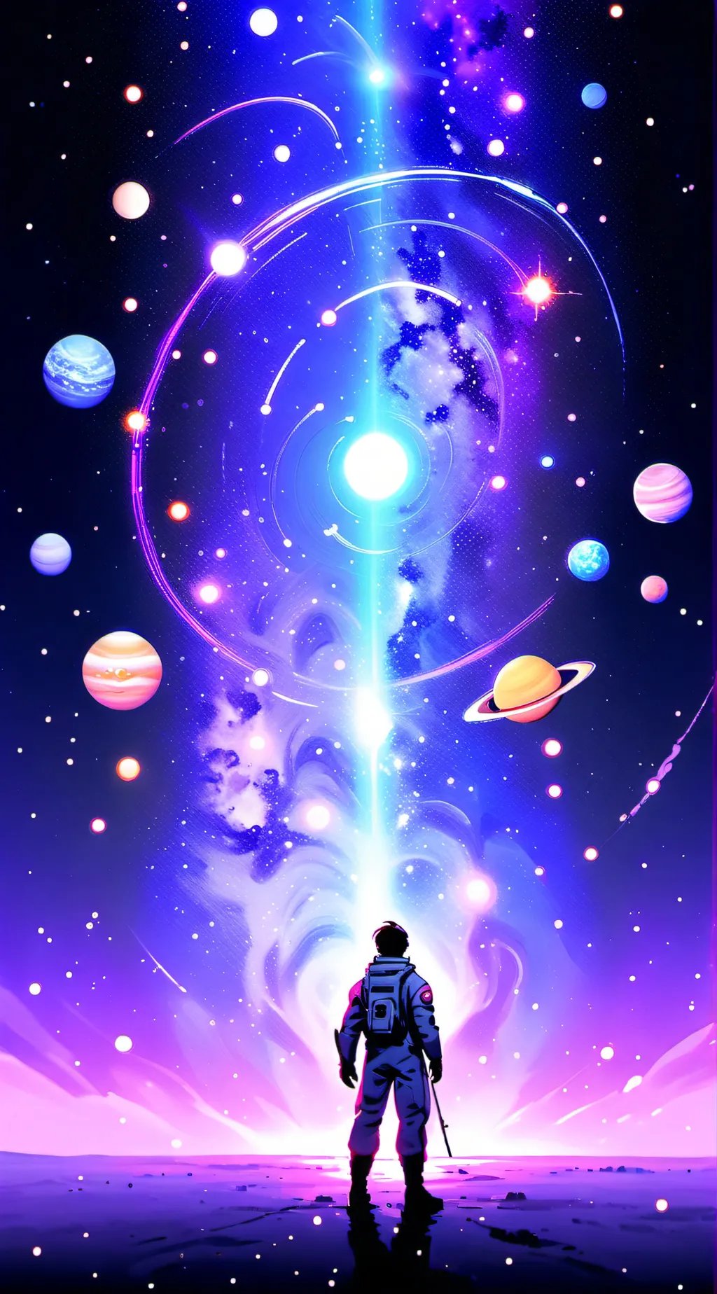 ai character: Space Man background