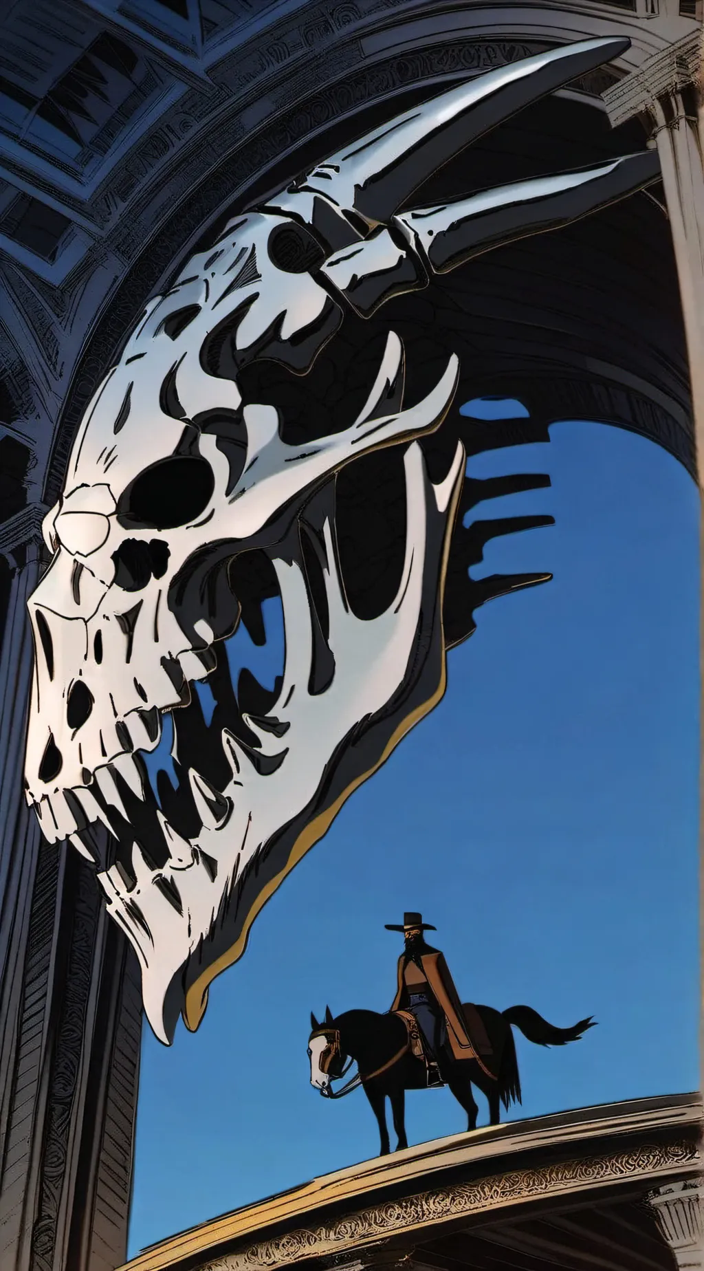 ai character: long horse background