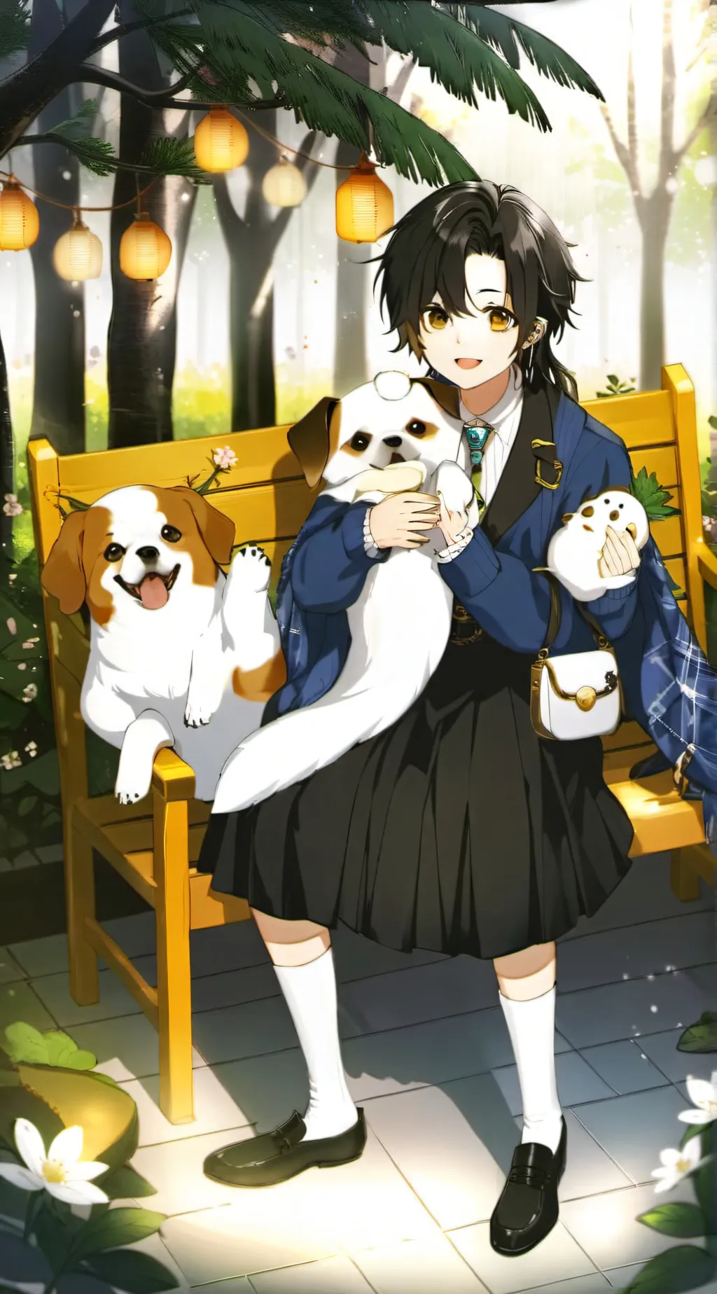 ai character: doggy in your room background