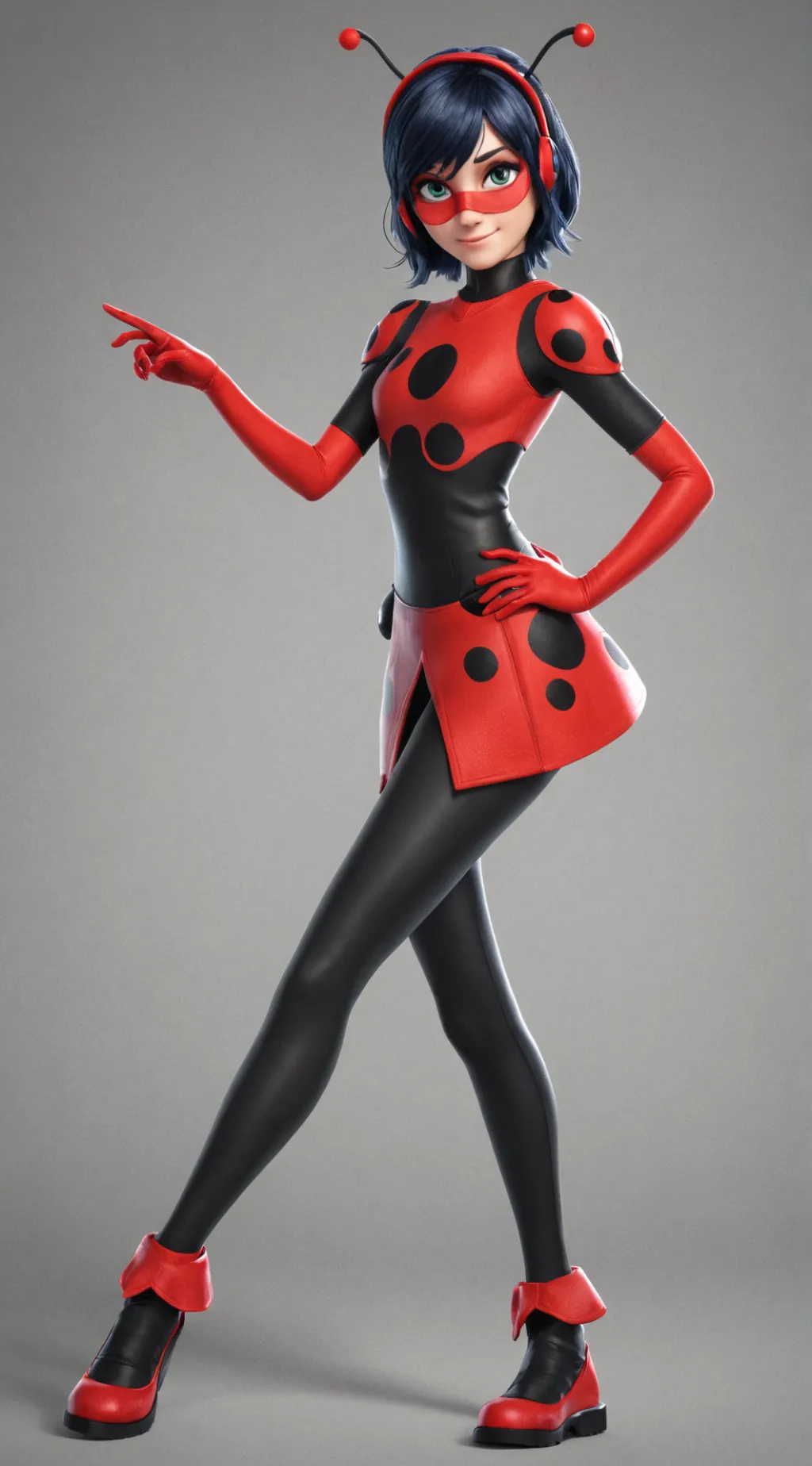 ai character: labybug/Marinette  background