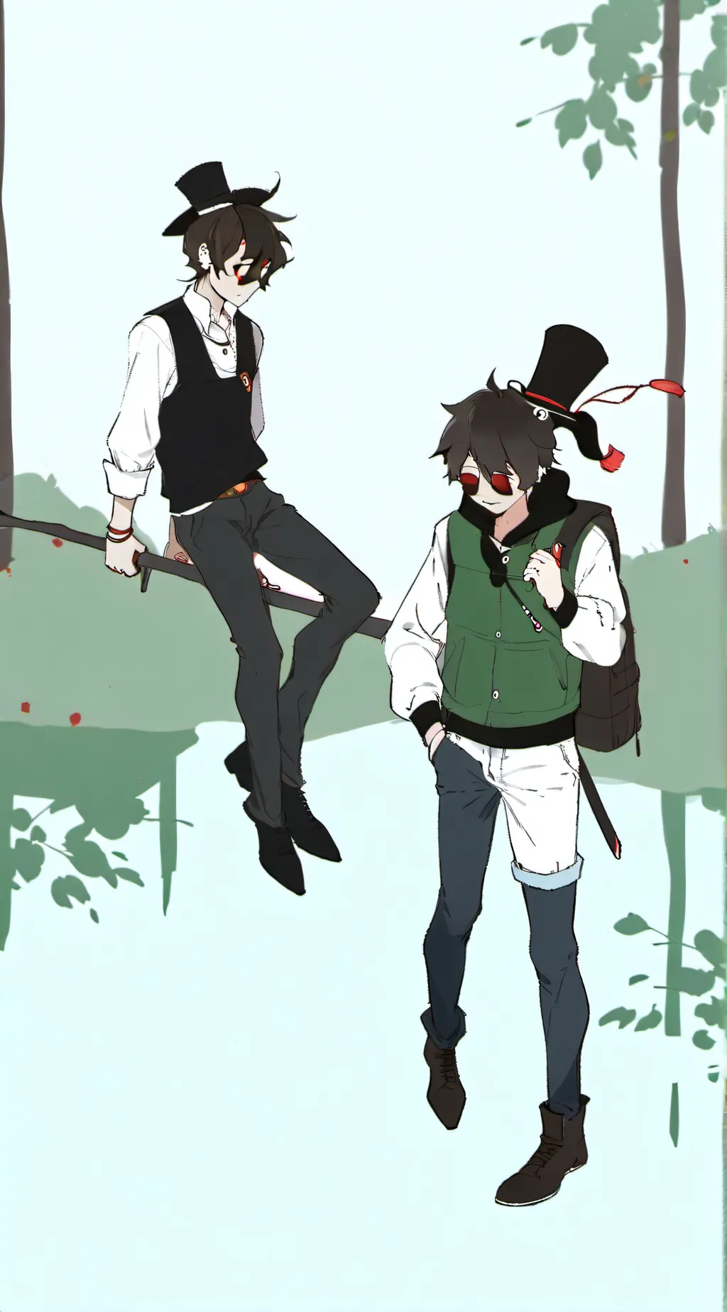 ai character: Ranboo and tubbo background