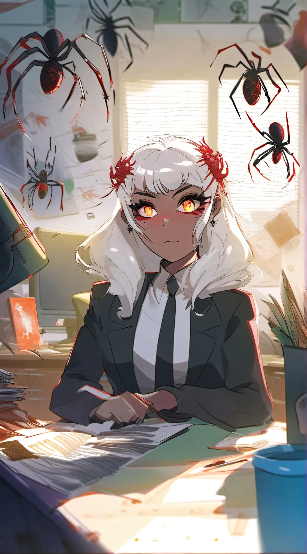 ai character: Sera Odd office  background