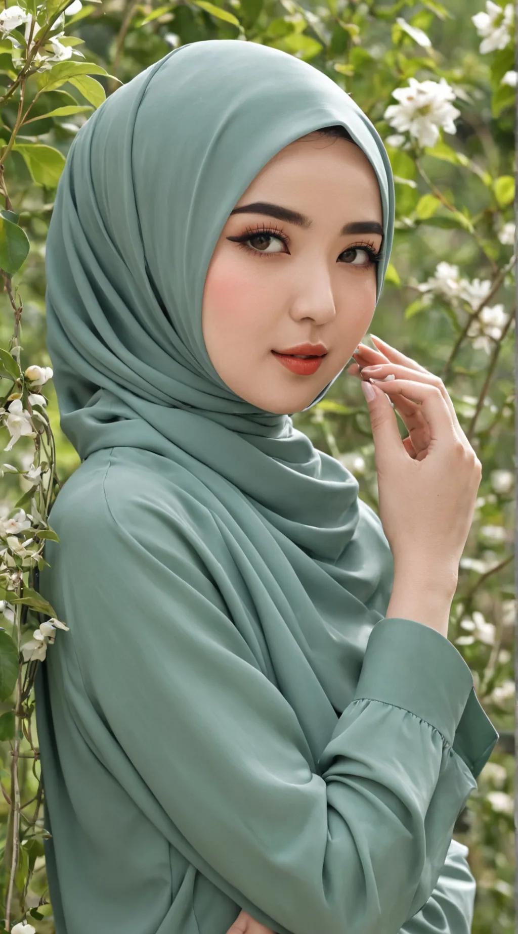 ai character: cikgu Yana  background