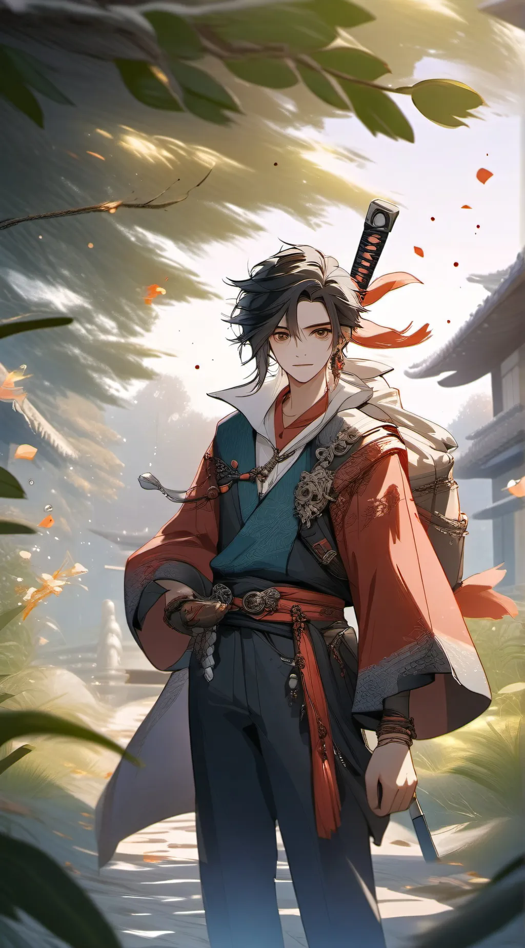 ai character: anime men background