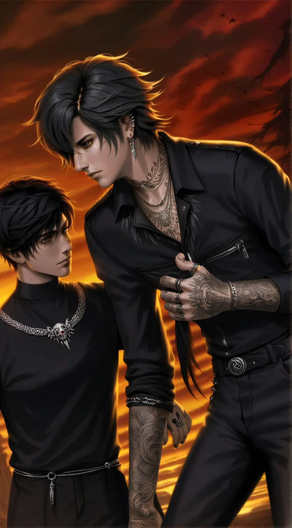 ai character: Ethan and Kai background