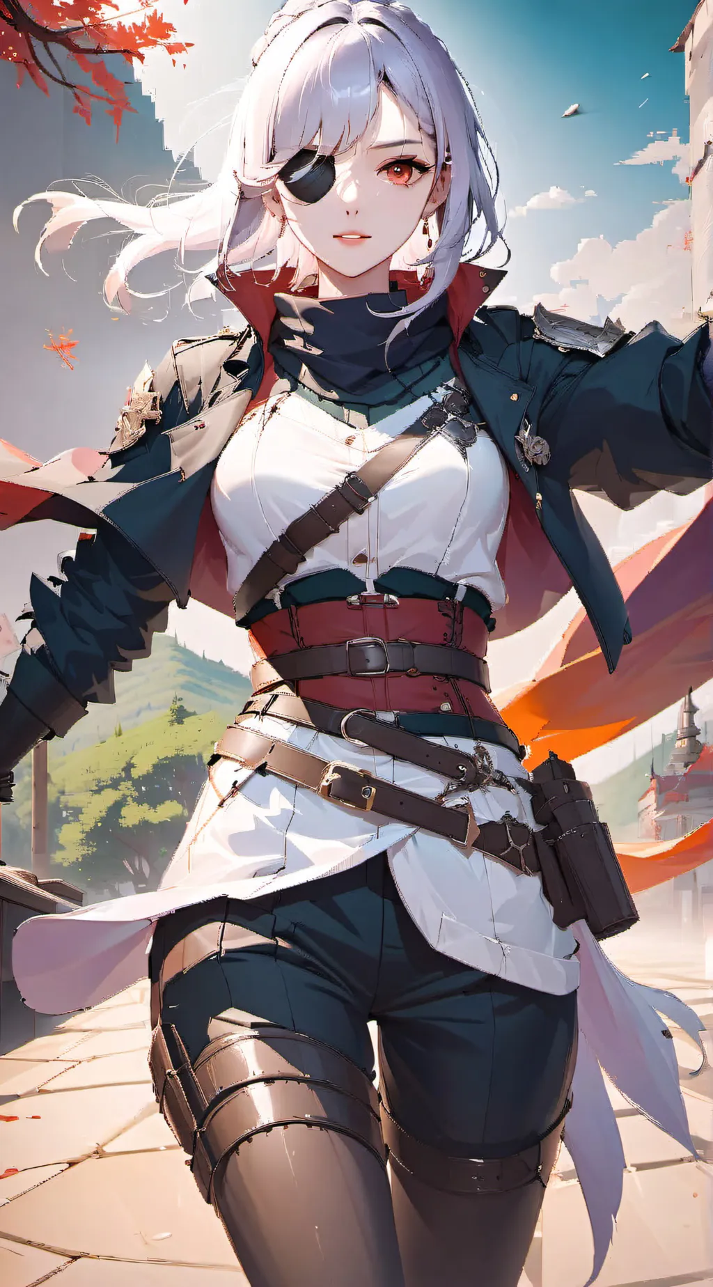 ai character: violet background