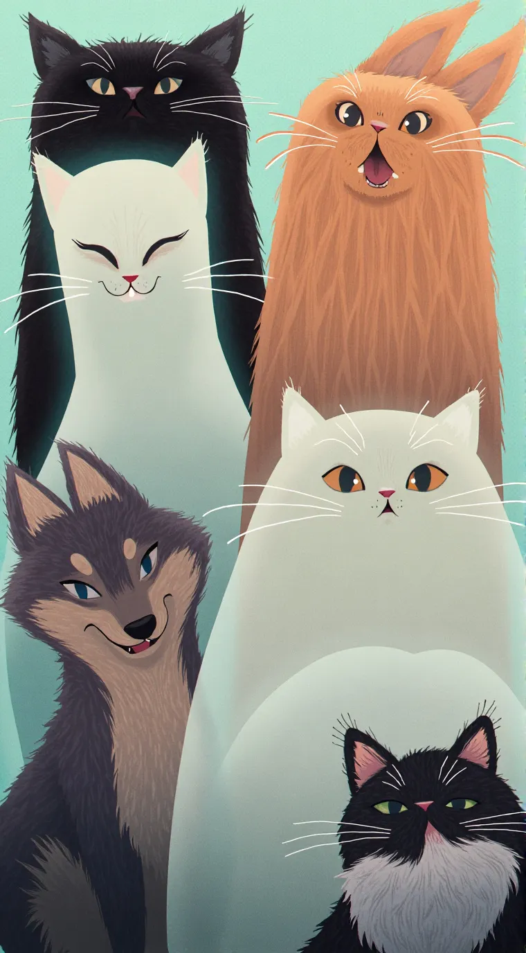 ai character: world of kittys background