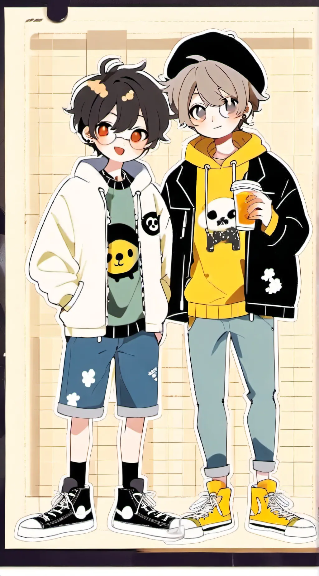 ai character: Mike and Luke ￼ background