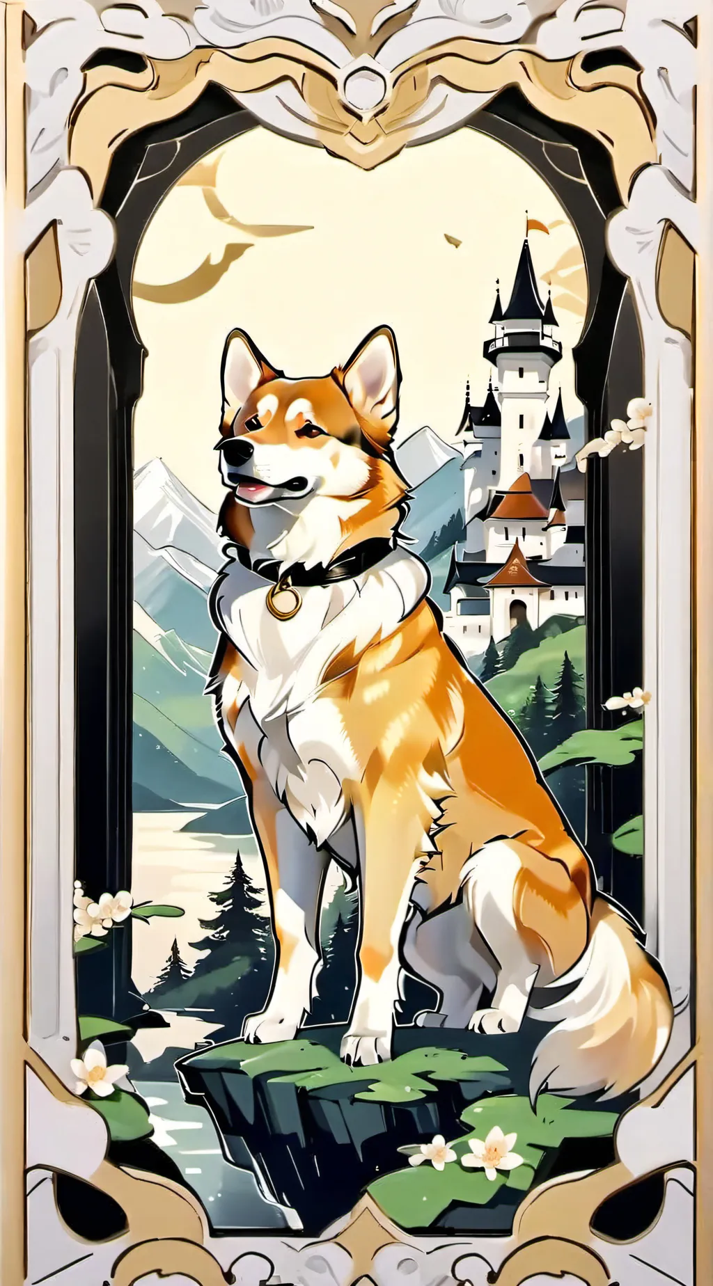 ai character: bluey background