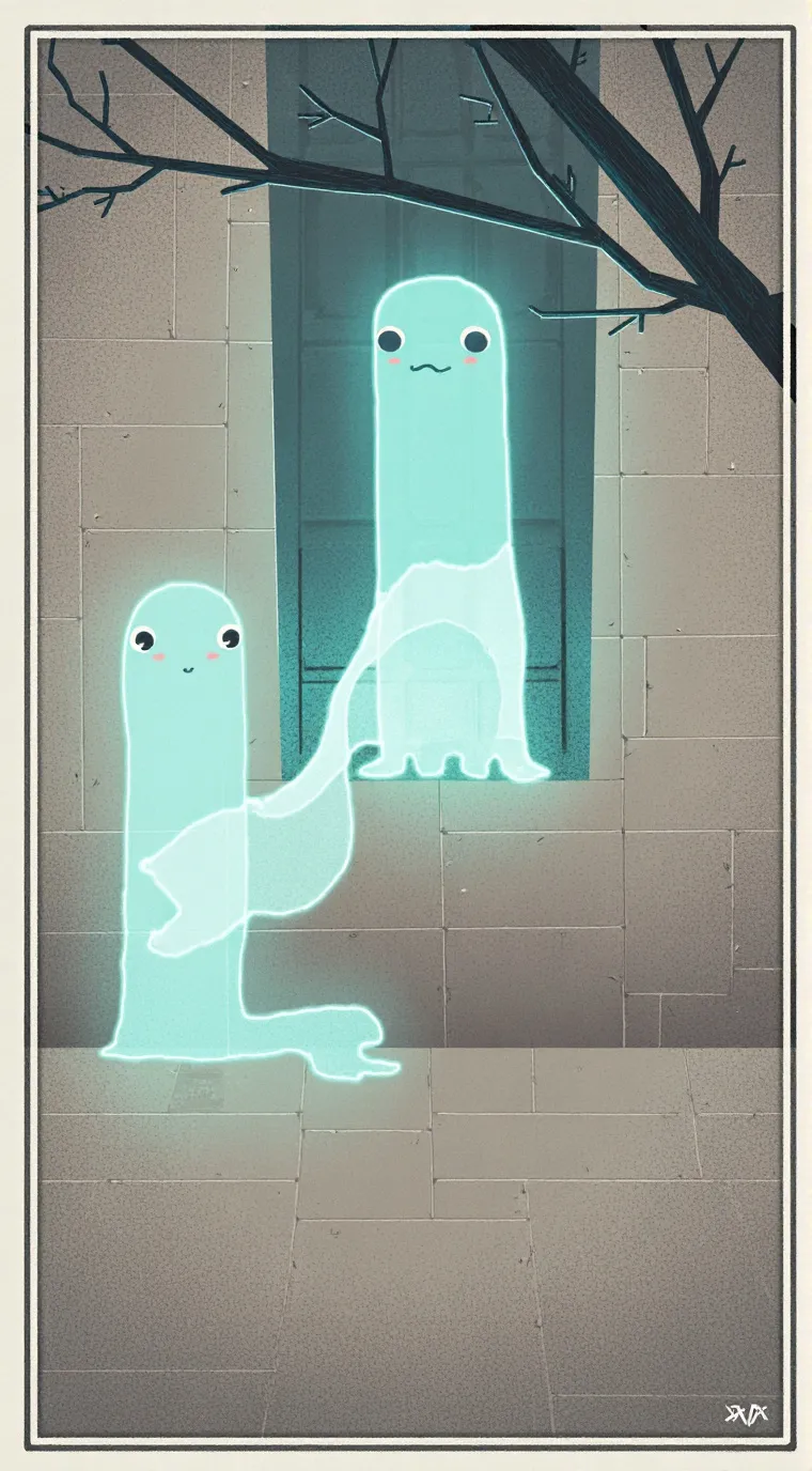 ai character: ghost background