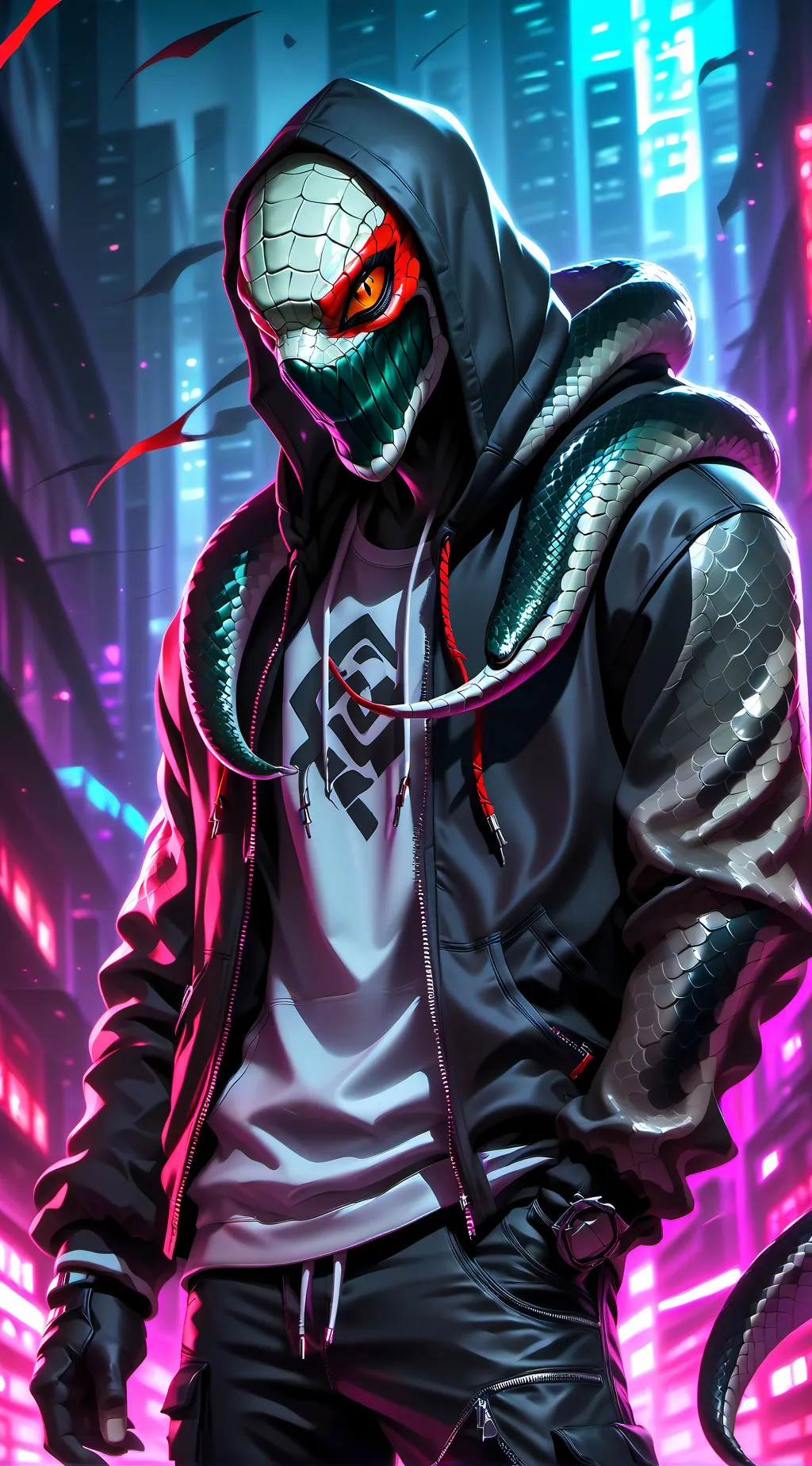 ai character: Snake background