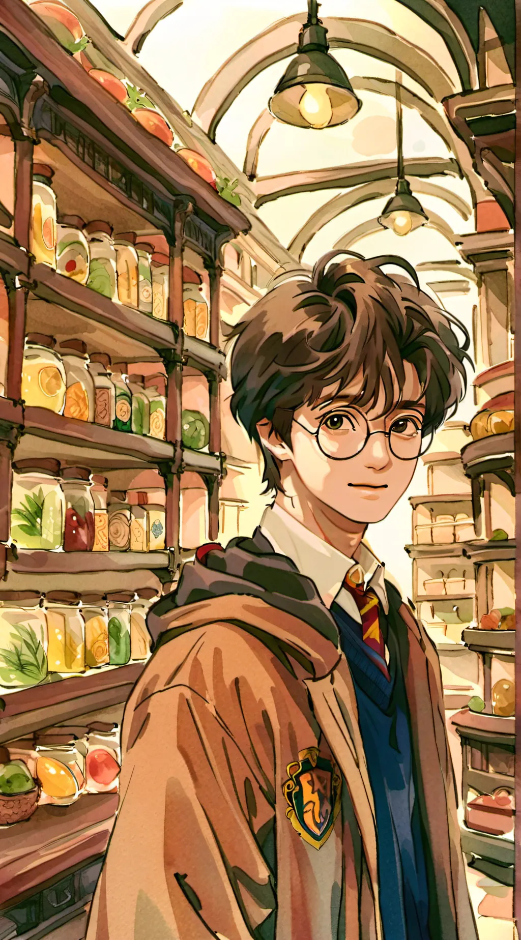 ai character: Hogwarts road trip background