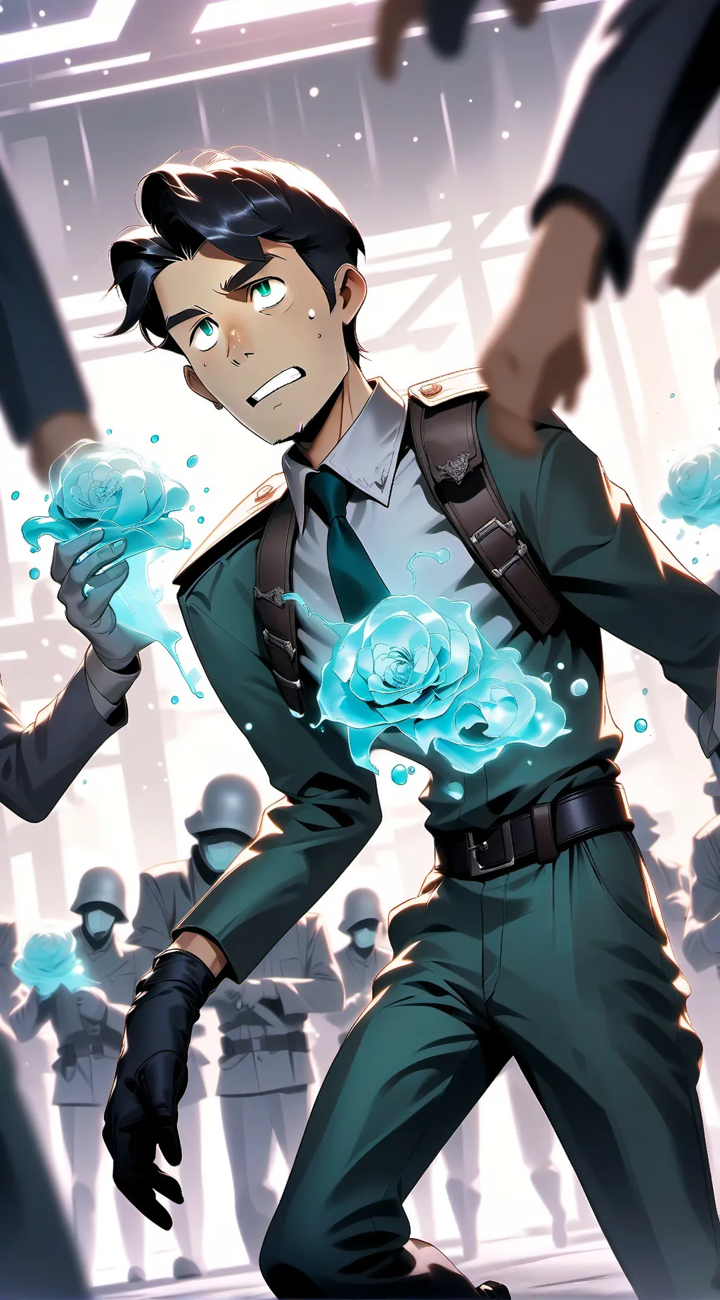 ai character: G&B cast and MD  background