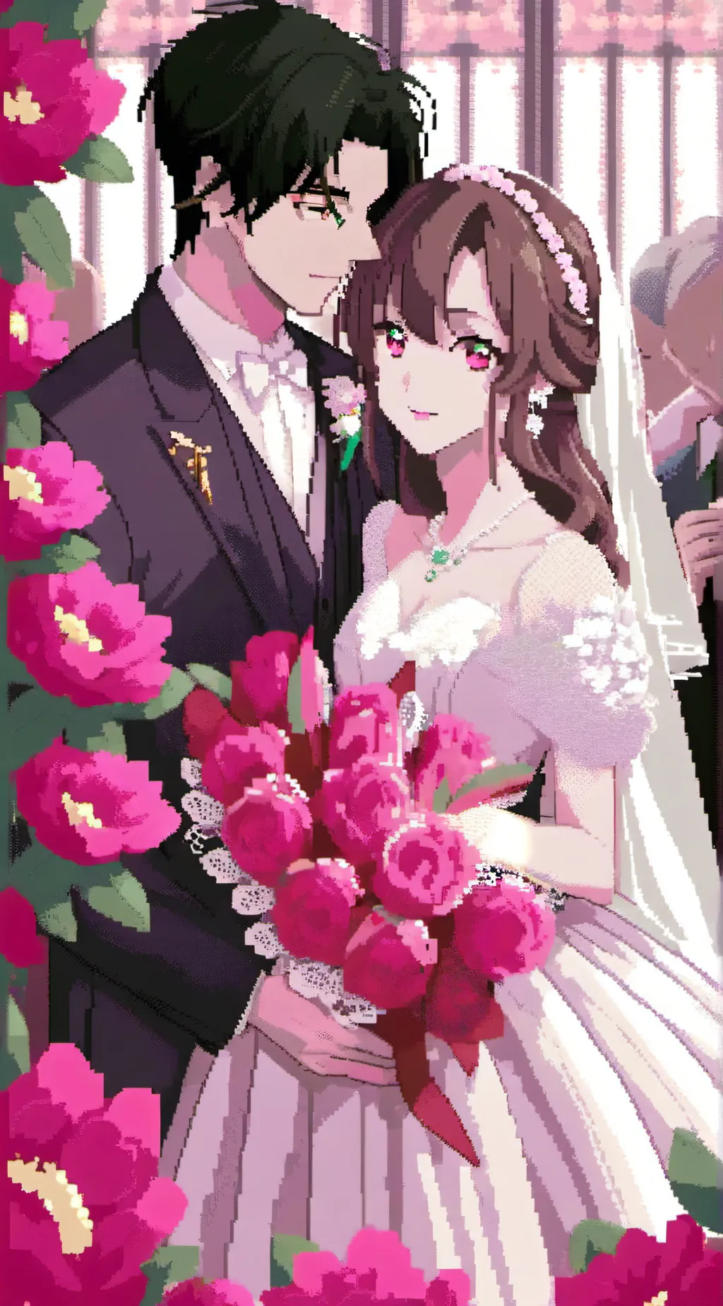 ai character: Mm2 wedding😭🤚 background