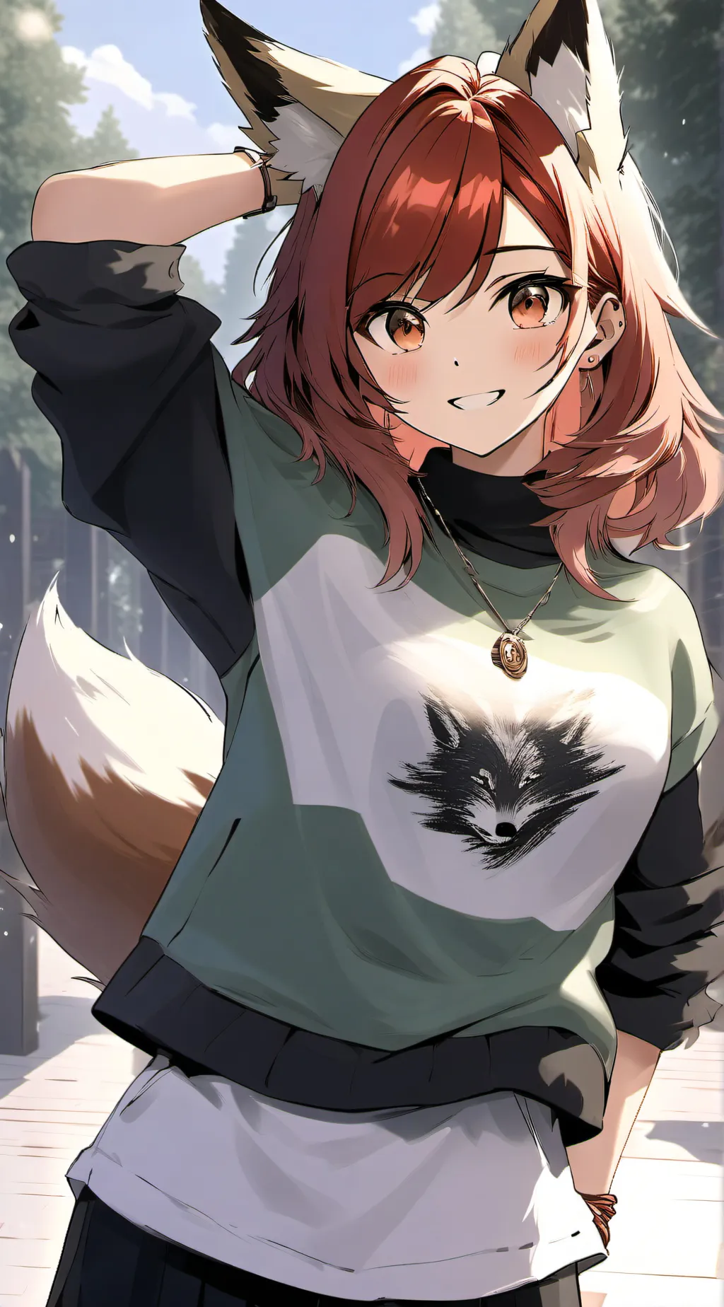 ai character: Amber background