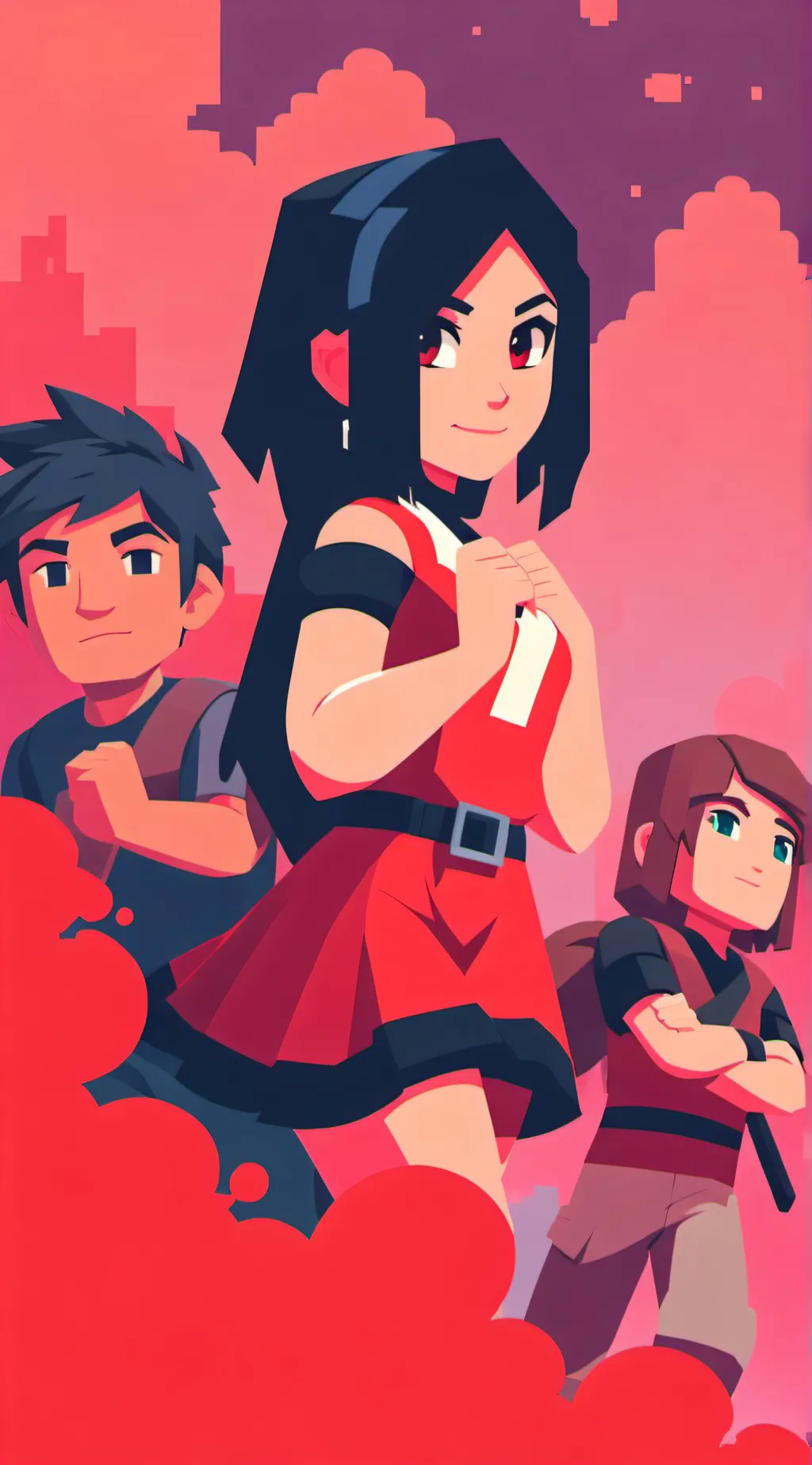 ai character: Aphmau Kim Aaron background