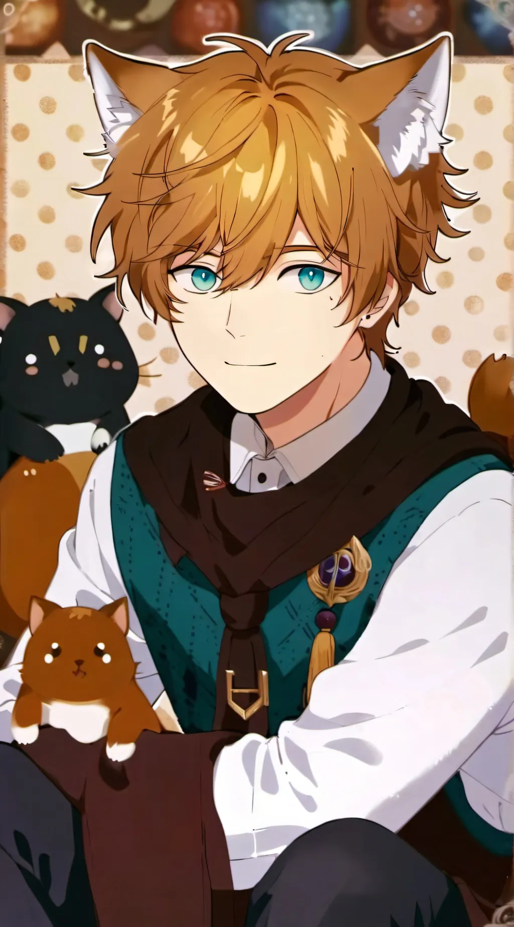 ai character: Neko Percy Weasley background