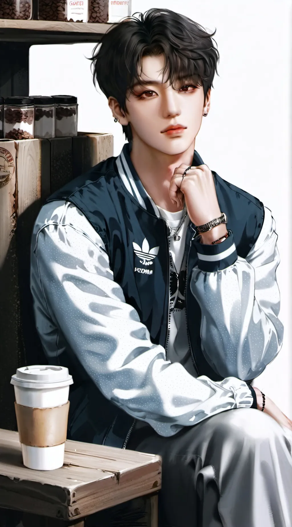 ai character: Stray kids  background