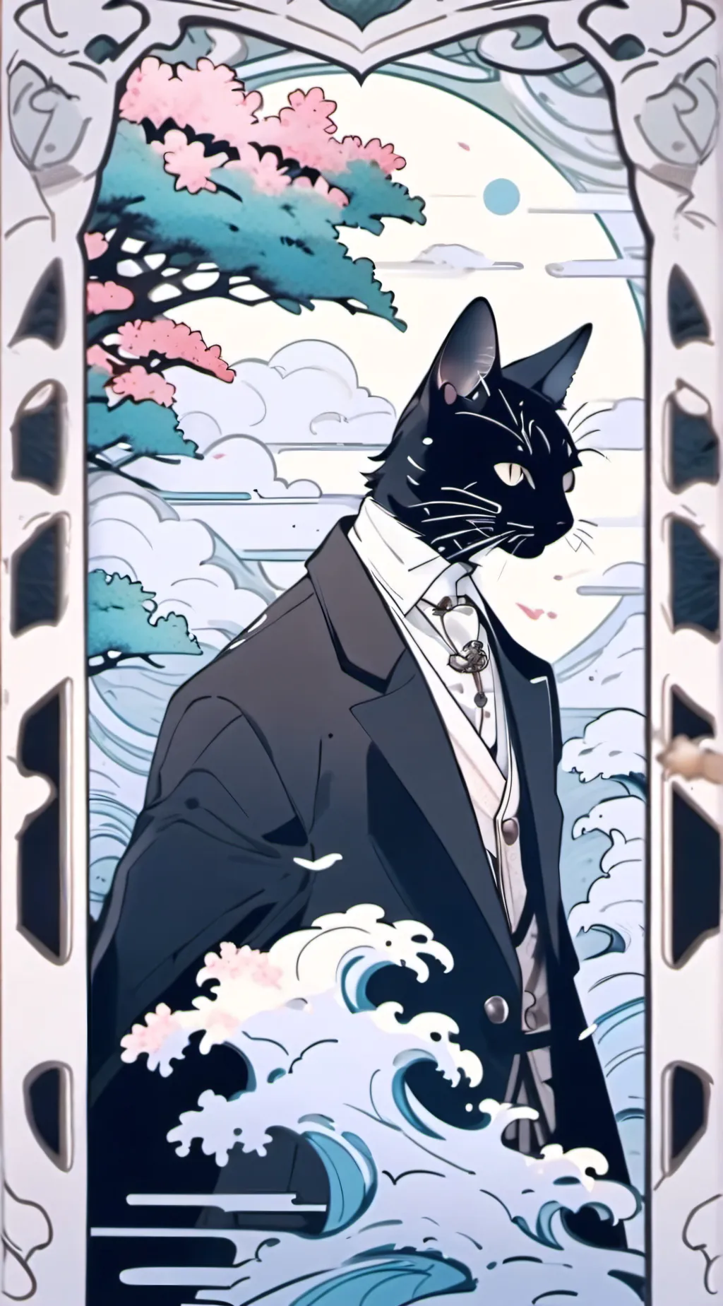 ai character: cartoon cat background