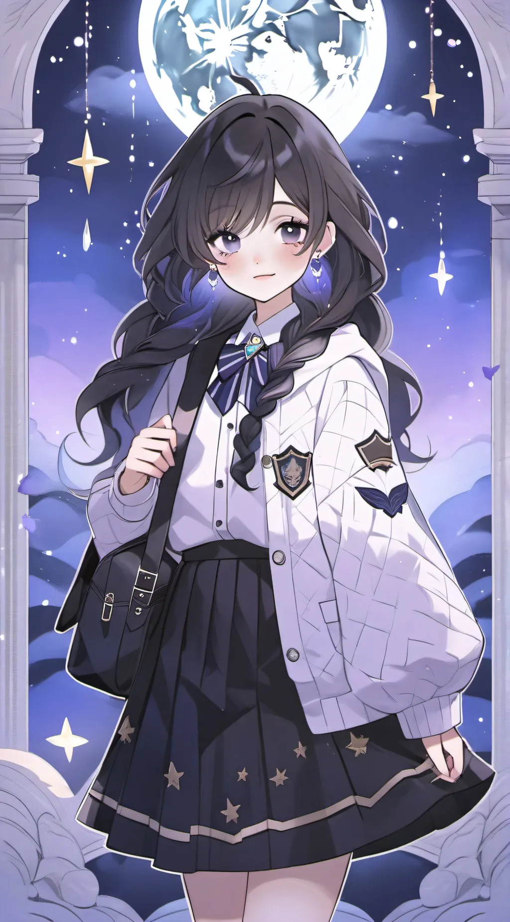 ai character: hybrid school background