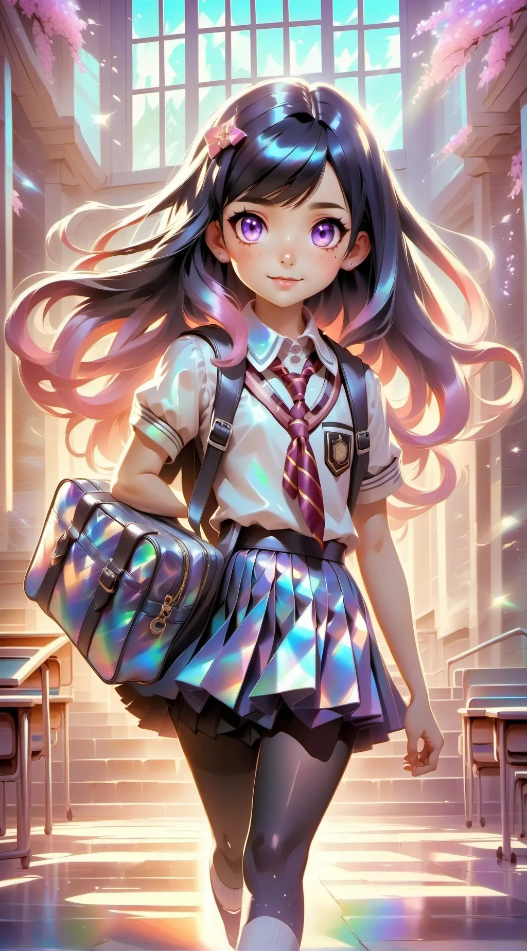 ai character: coral background