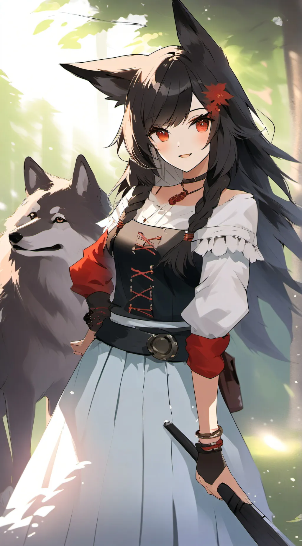 ai character: wolf background