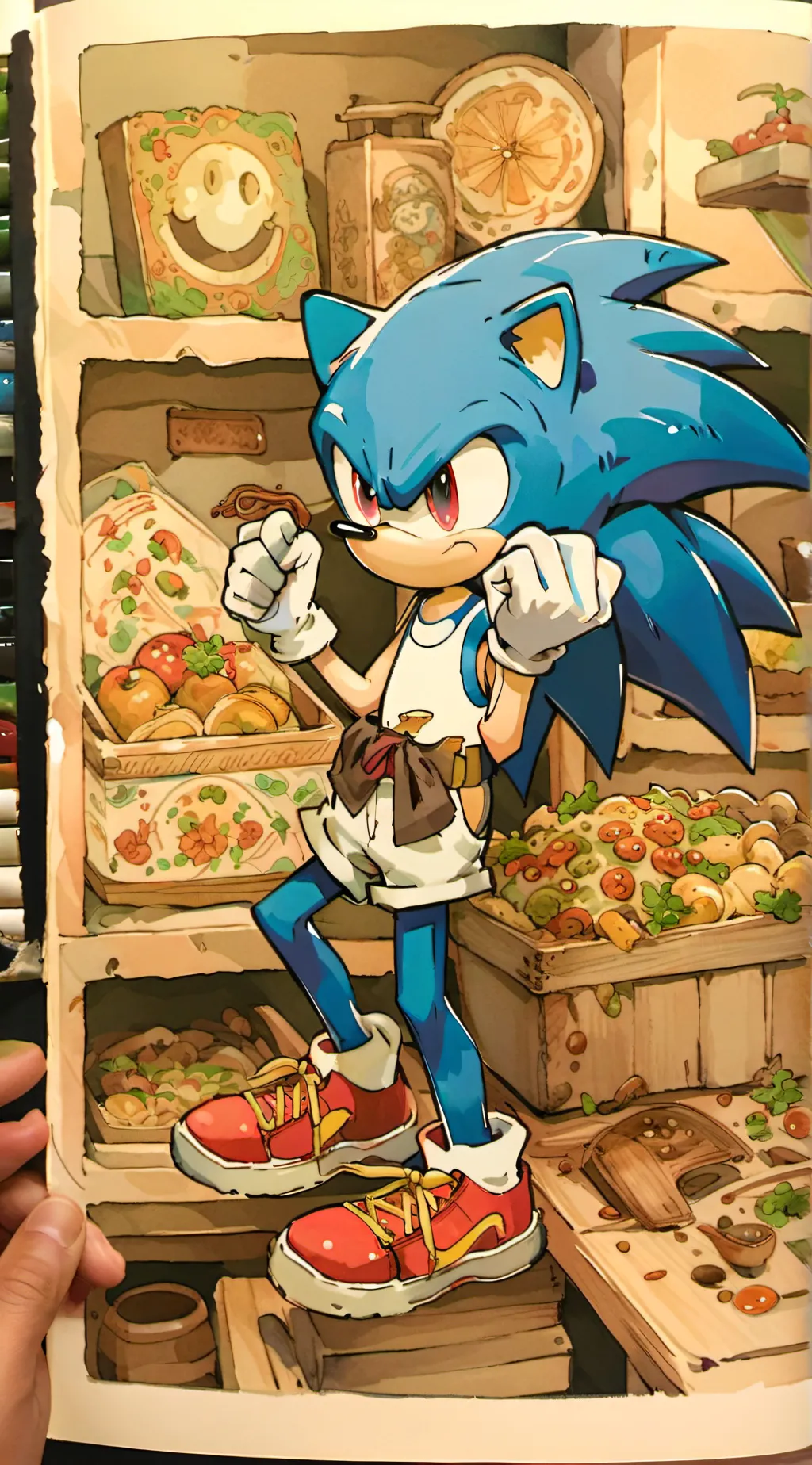 ai character: Sonic EXE background