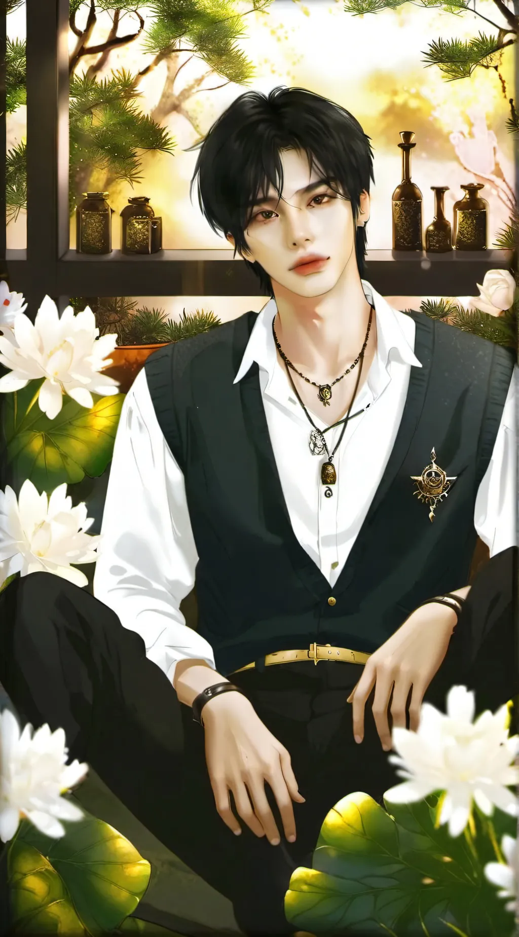 ai character: Hyunjin ~ Skz background