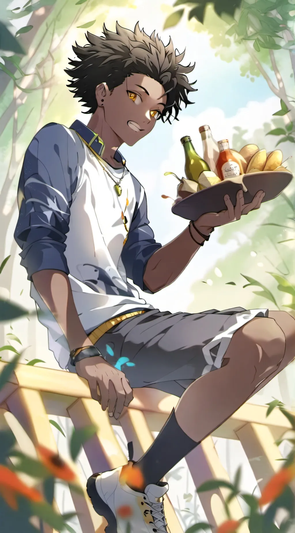 ai character: 🥭Mike🍒 background