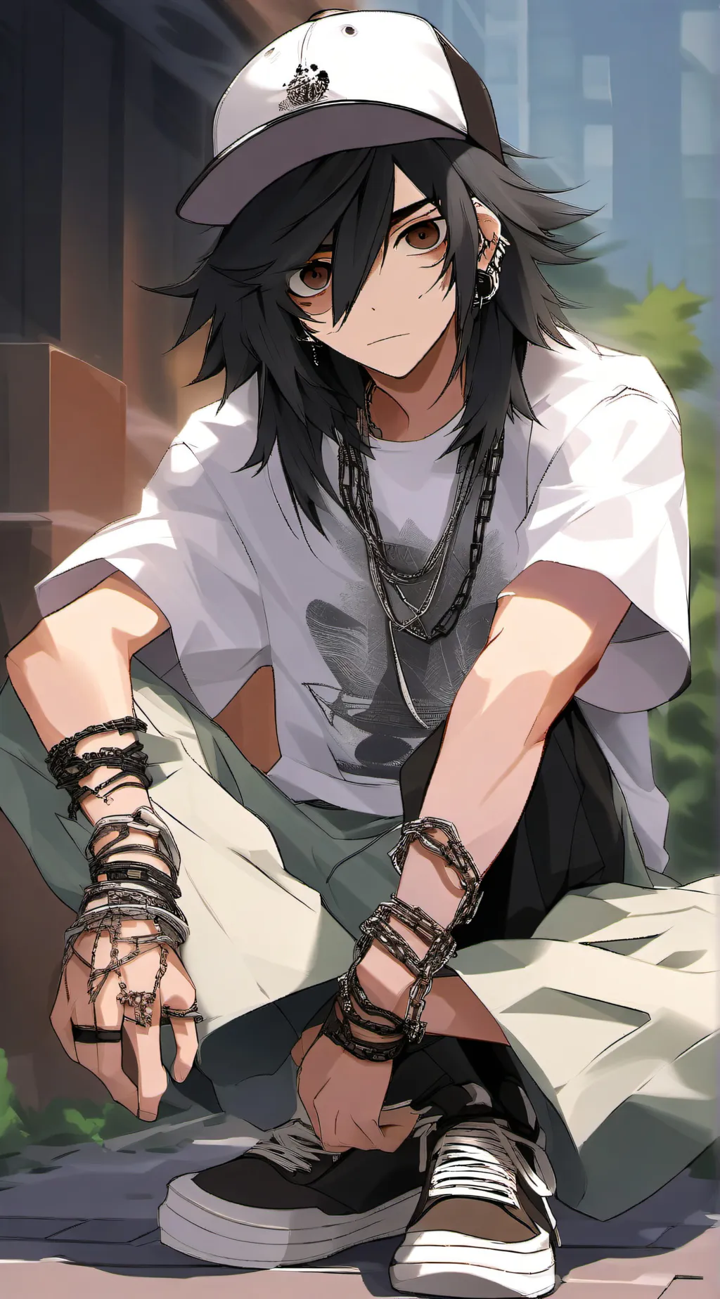 ai character: Erin.  background