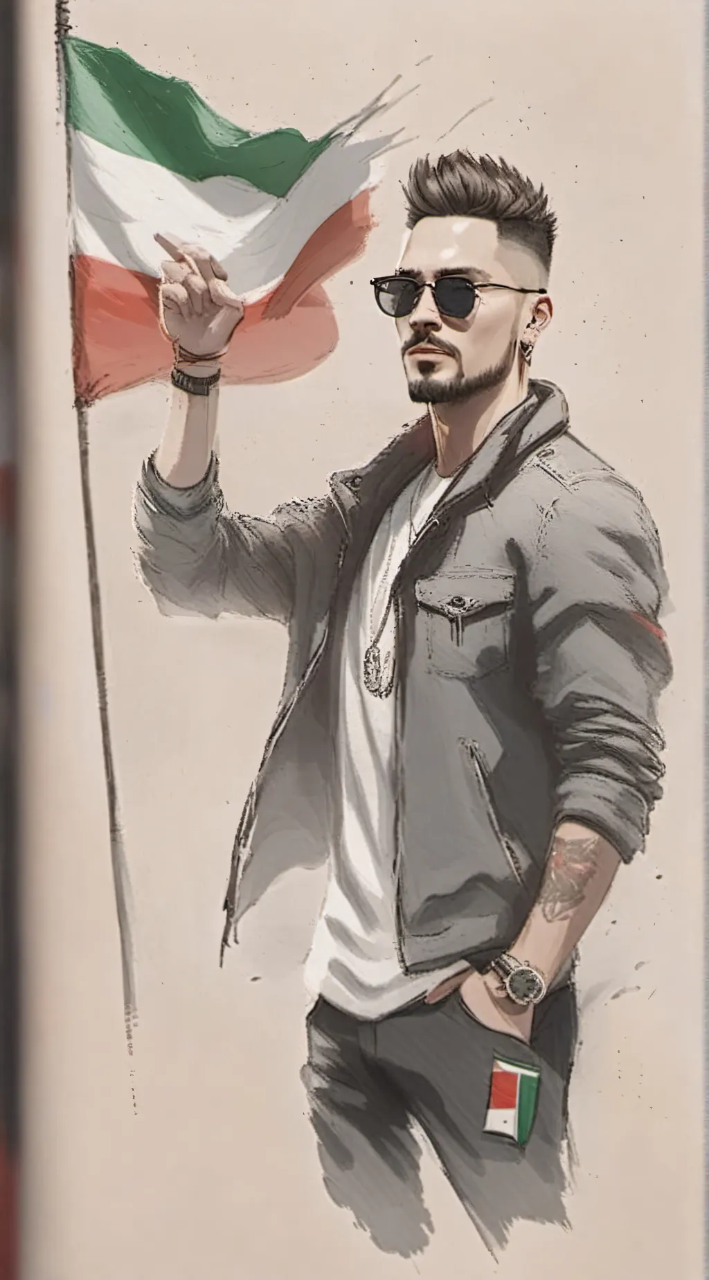 ai character: KKevin  background