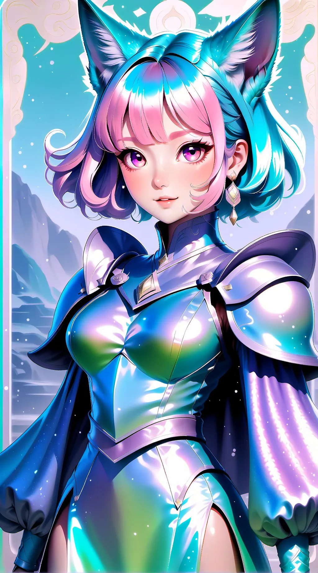 ai character: kitti reina galaxi background