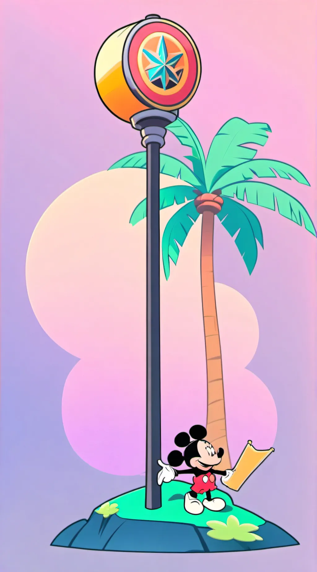 ai character: metal pole  background