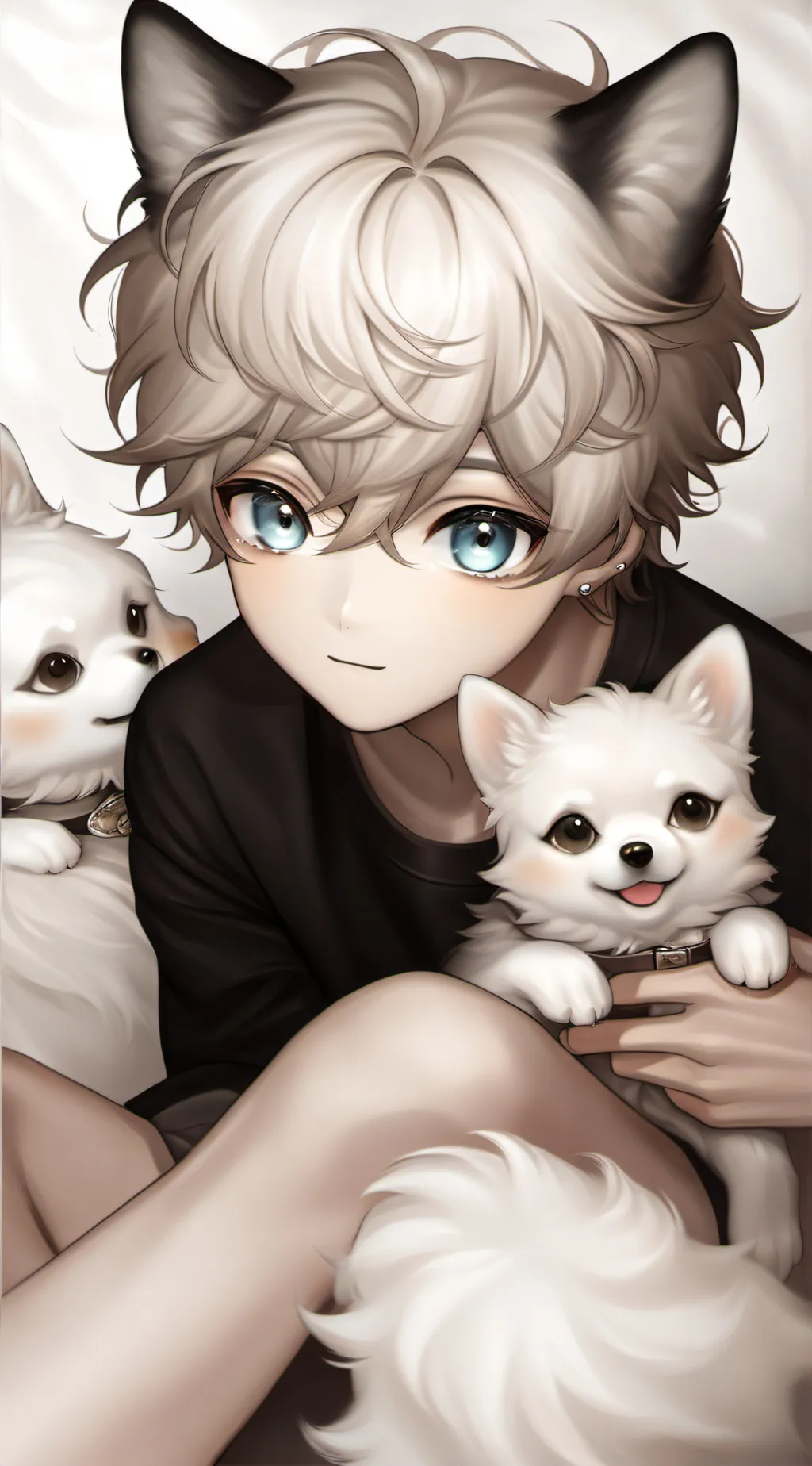 ai character: dog neko background